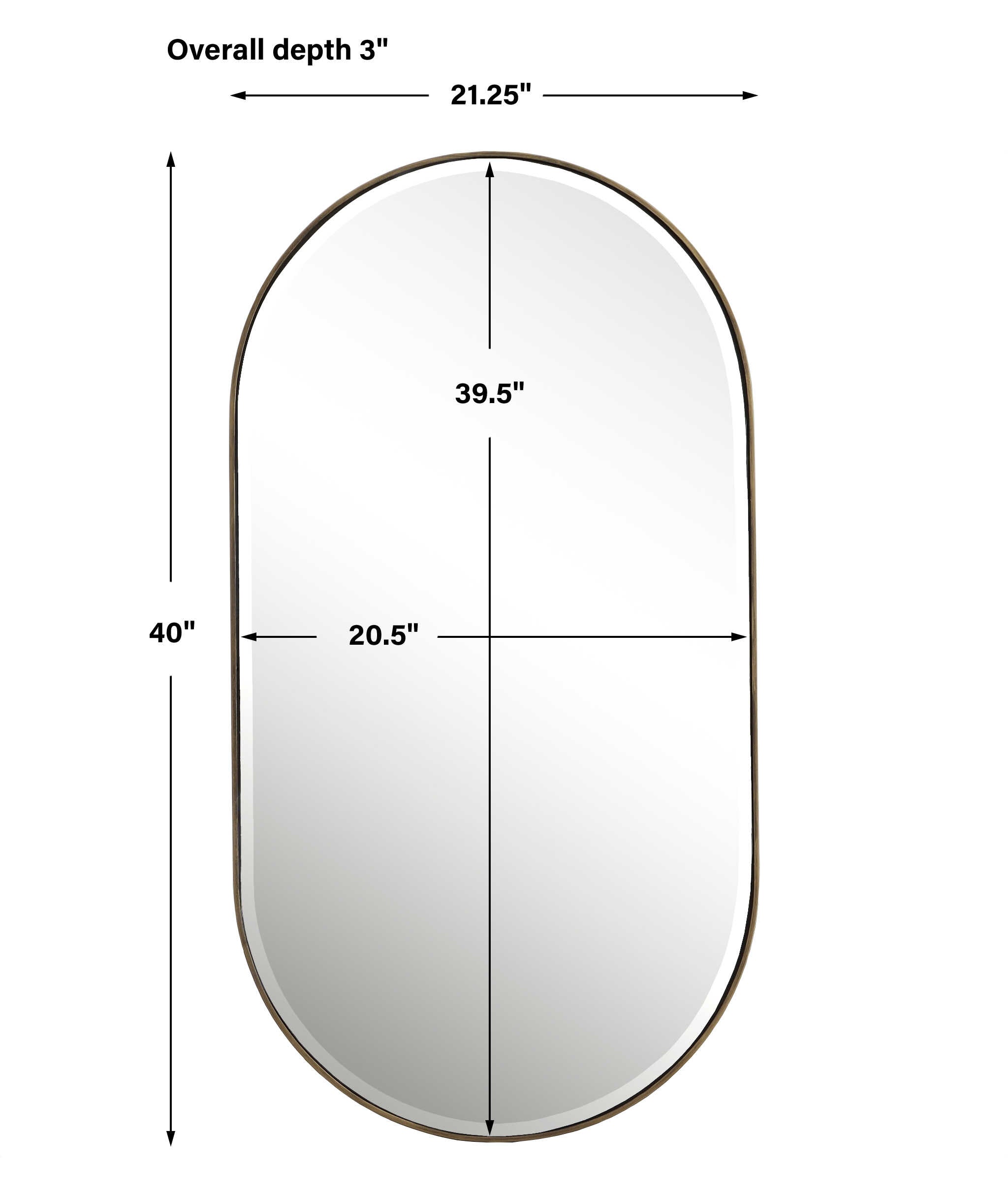 Lago Oval Mirror