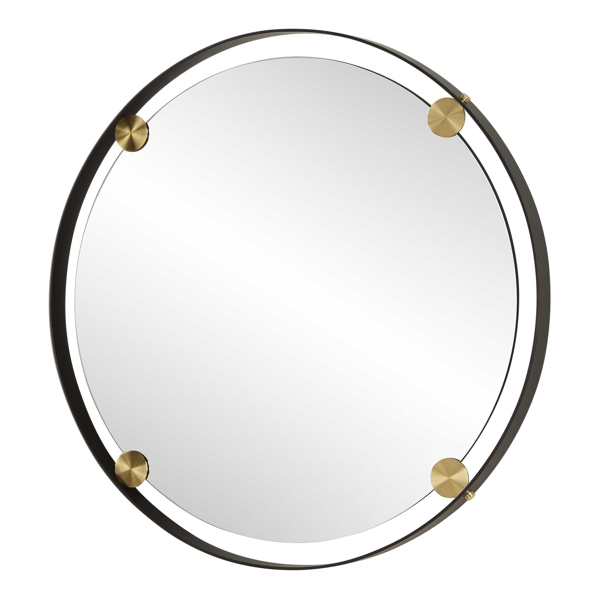 Radius Round Iron Mirror