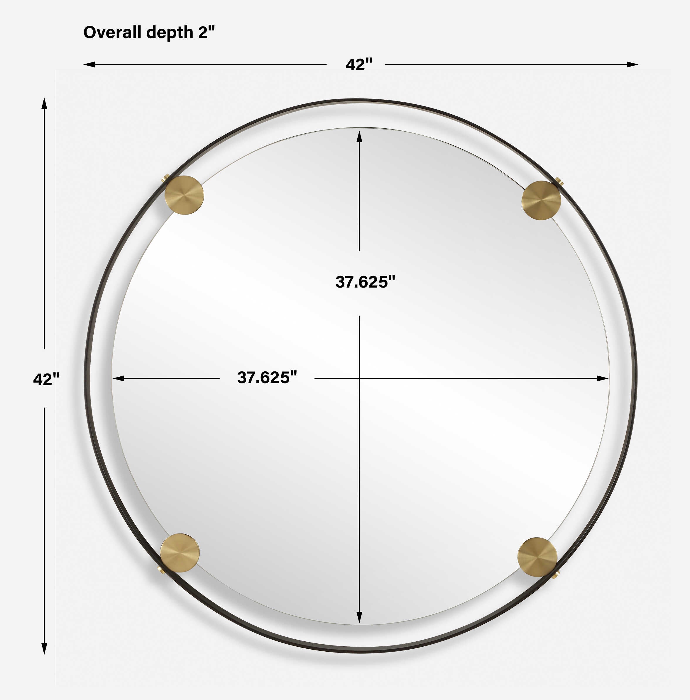 Radius Round Iron Mirror