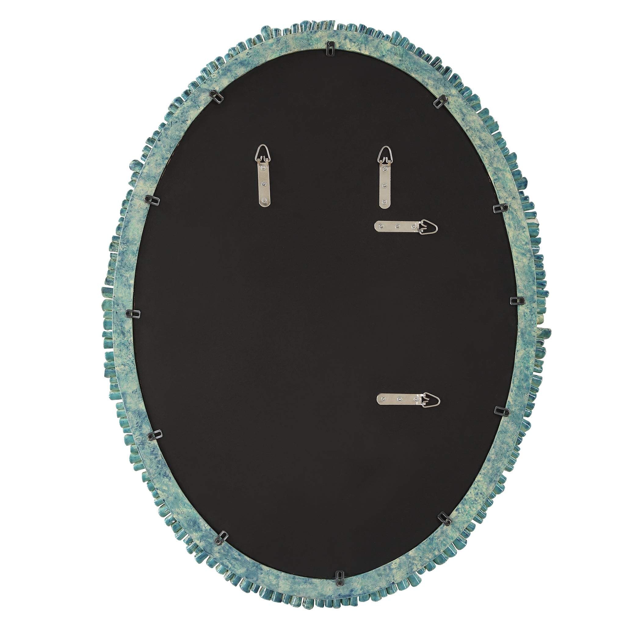 Bonaire Teal Oval Mirror