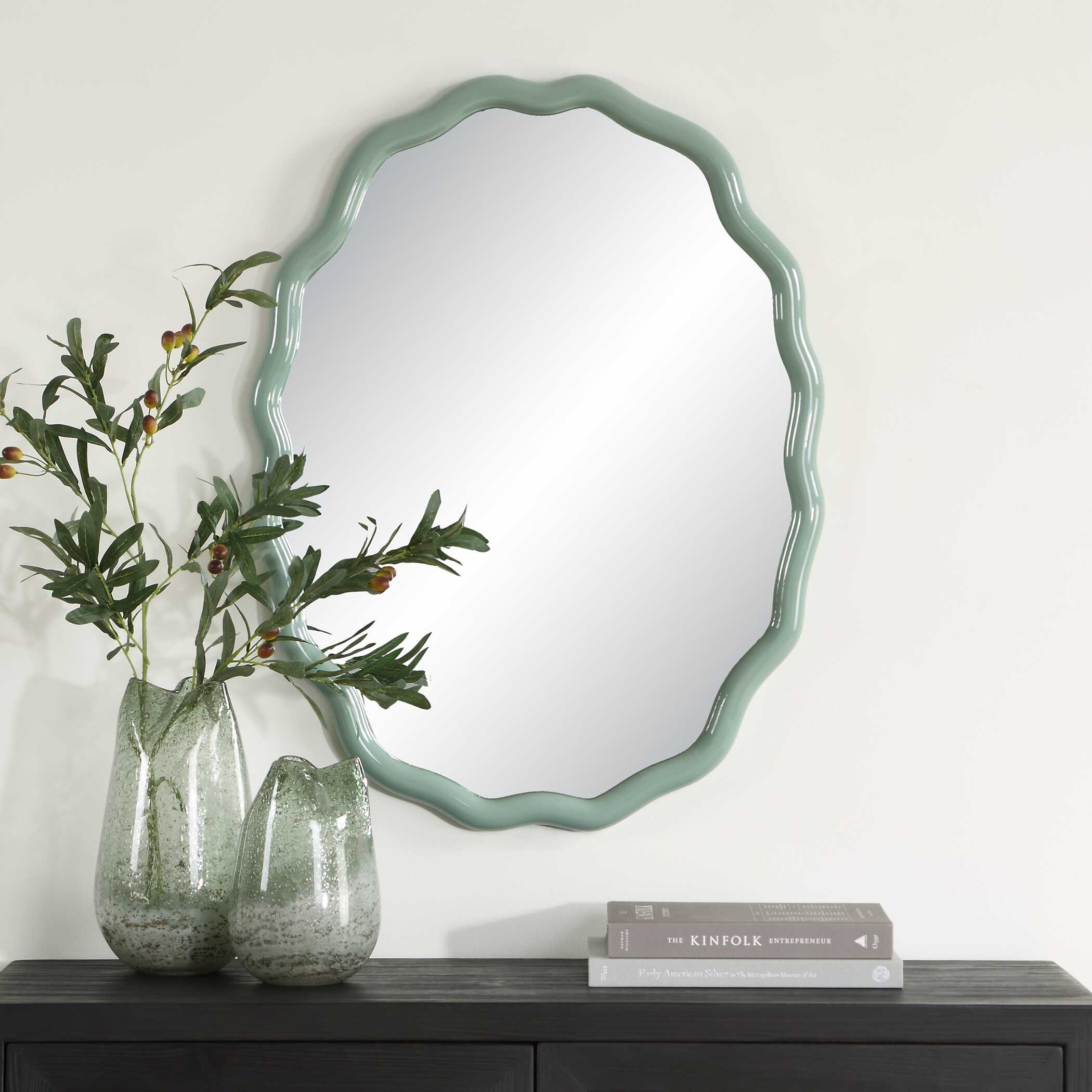 Isly Robin's Egg Oval Mirror