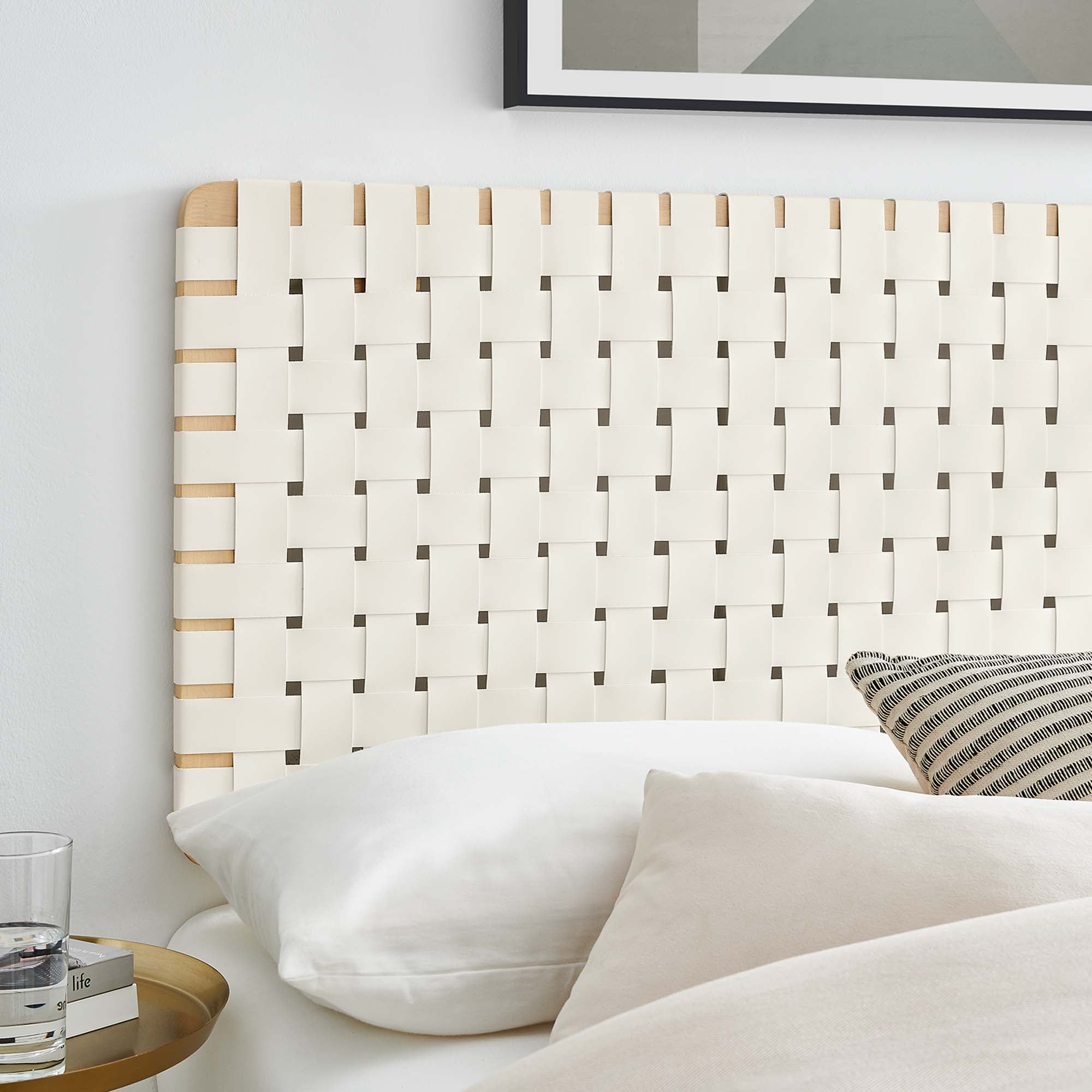 Sparta Weave Vegan Leather Headboard
