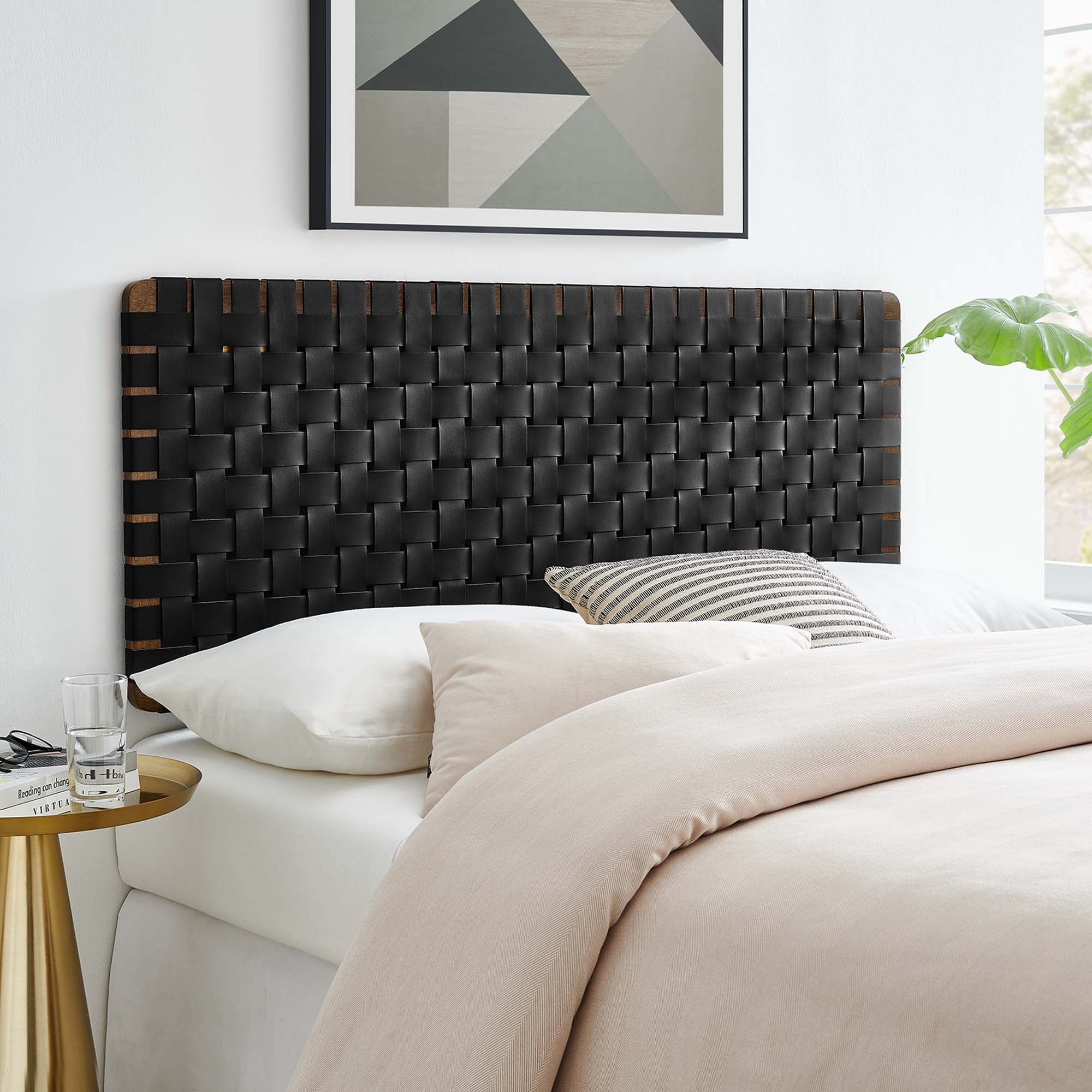 Sparta Weave Vegan Leather Headboard
