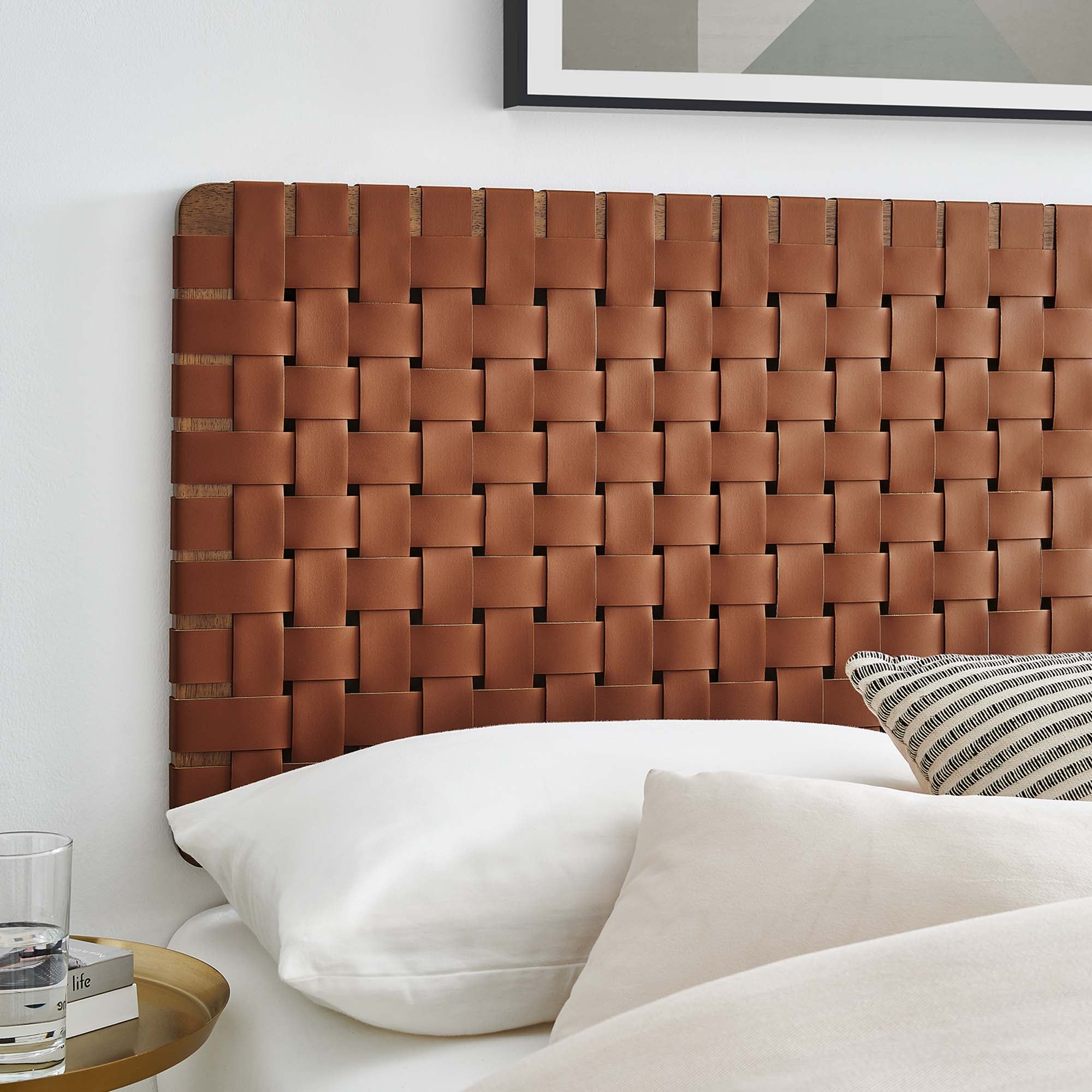 Sparta Weave Vegan Leather Headboard