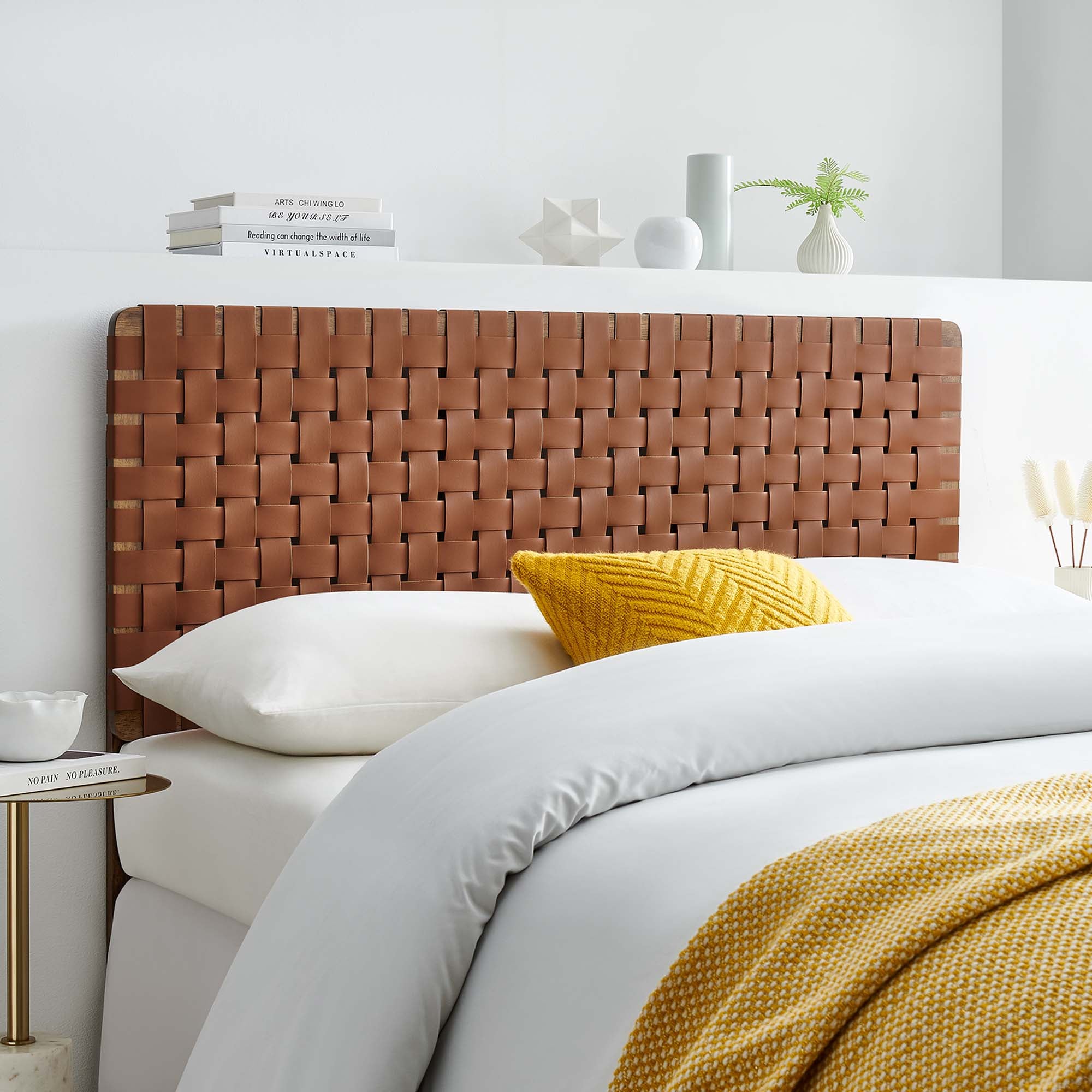 Sparta Weave Vegan Leather Headboard