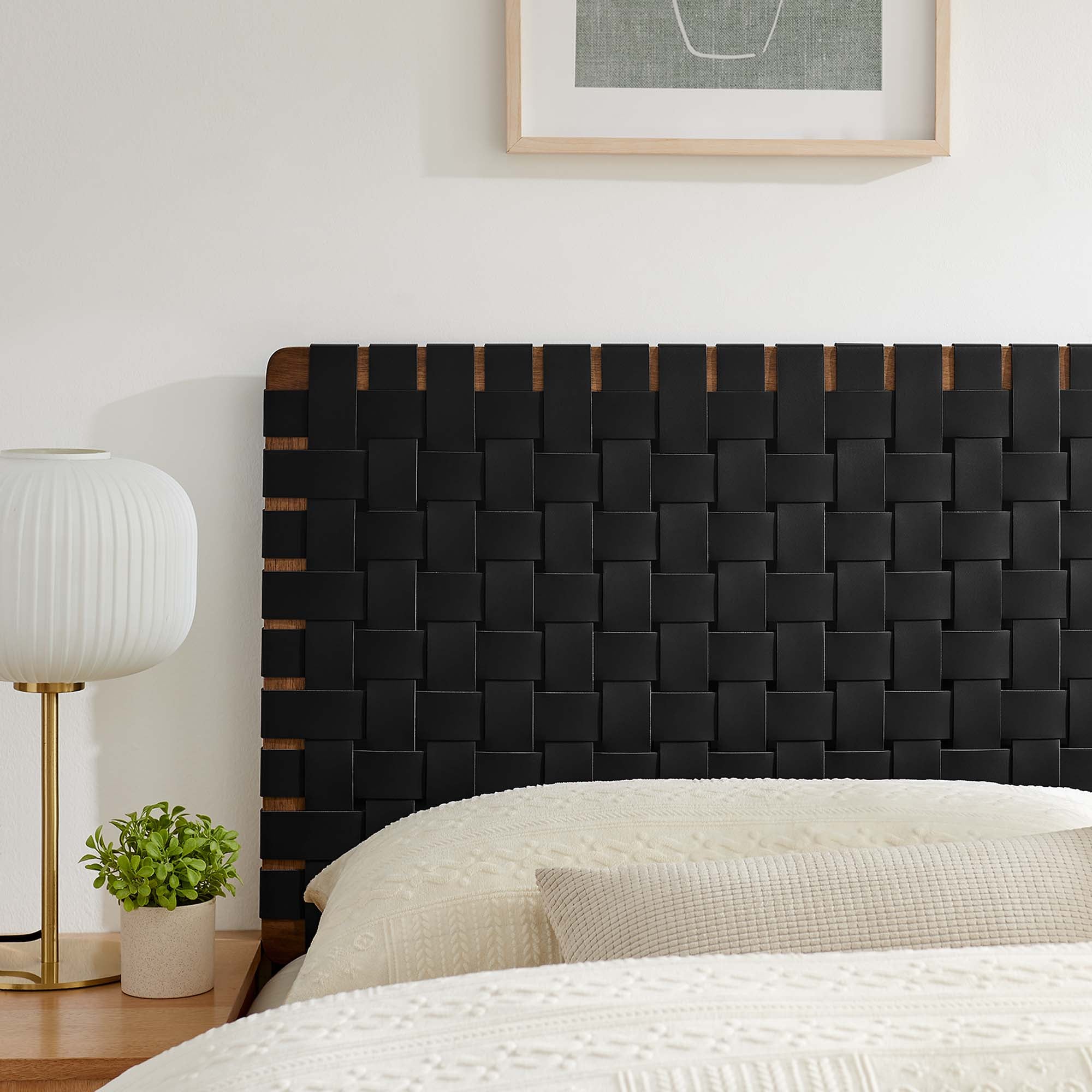 Sparta Weave Vegan Leather Headboard