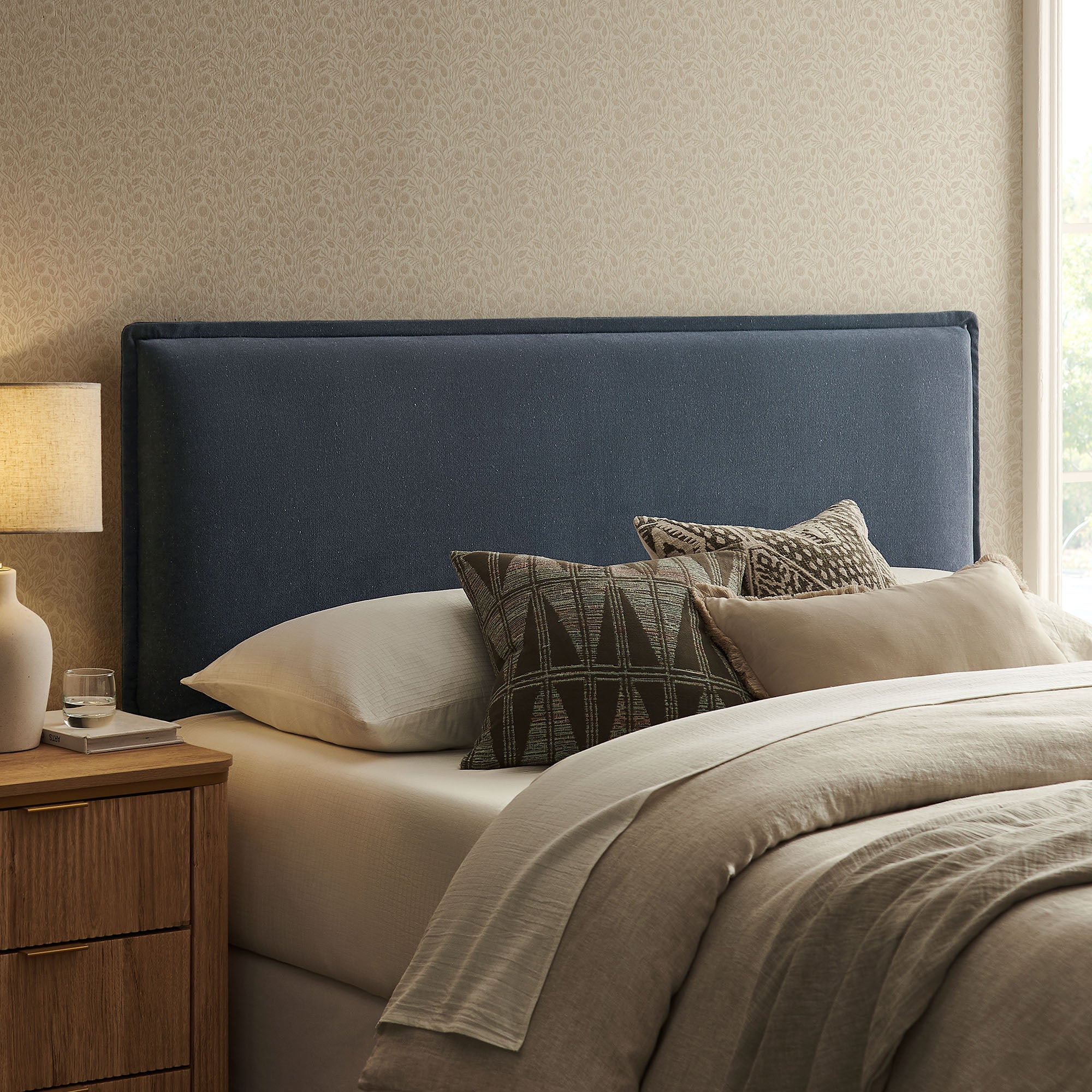 Camille Upholstered Linen Blend Headboard