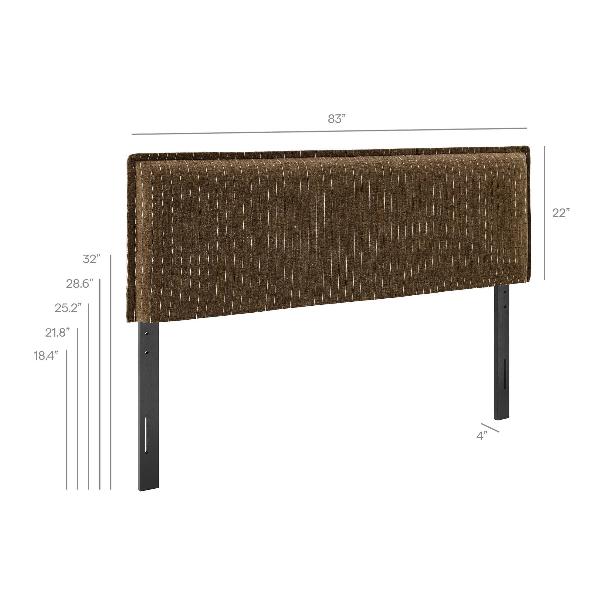 Camille Striped Linen Blend Headboard