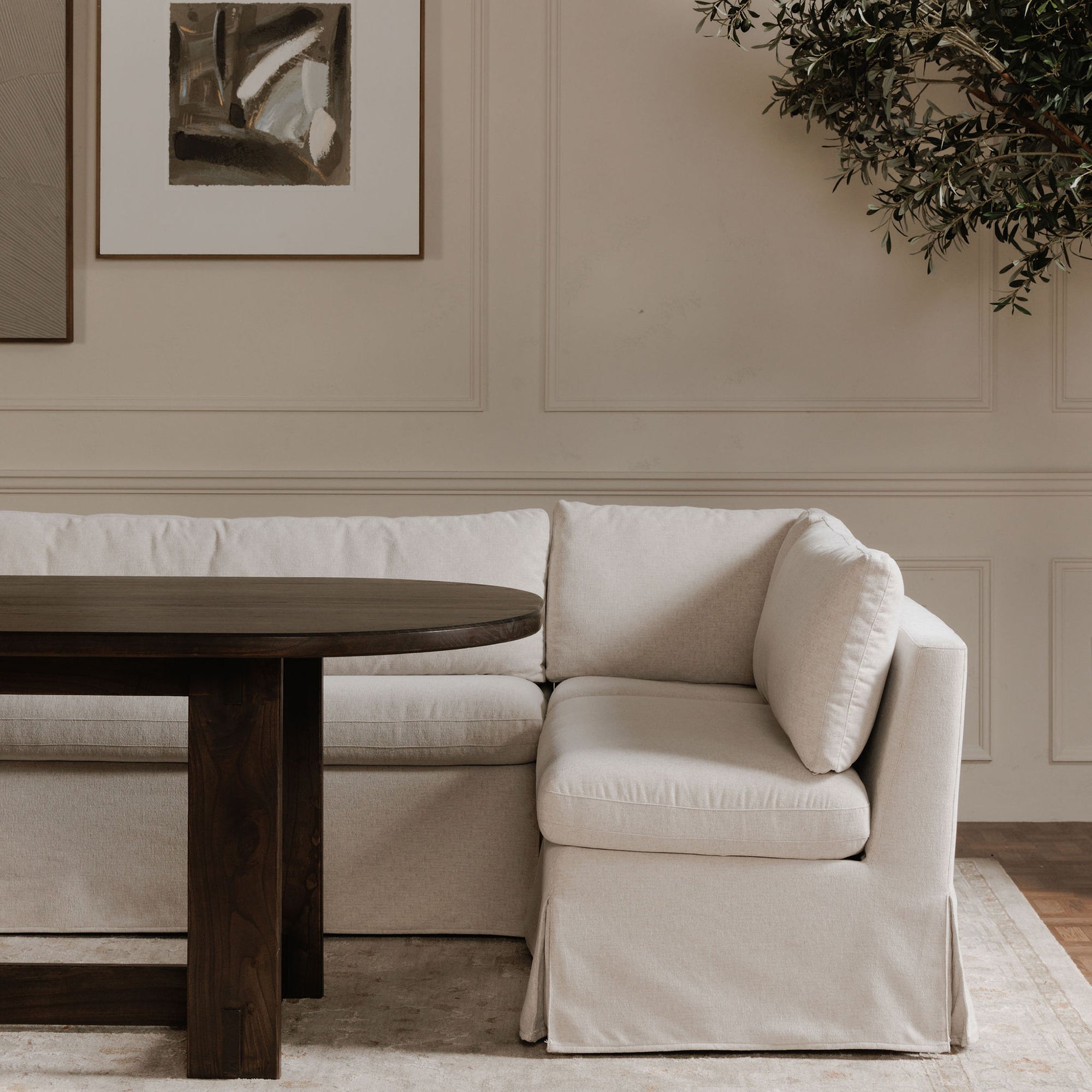 Fable Slipcover Dining Corner Chair