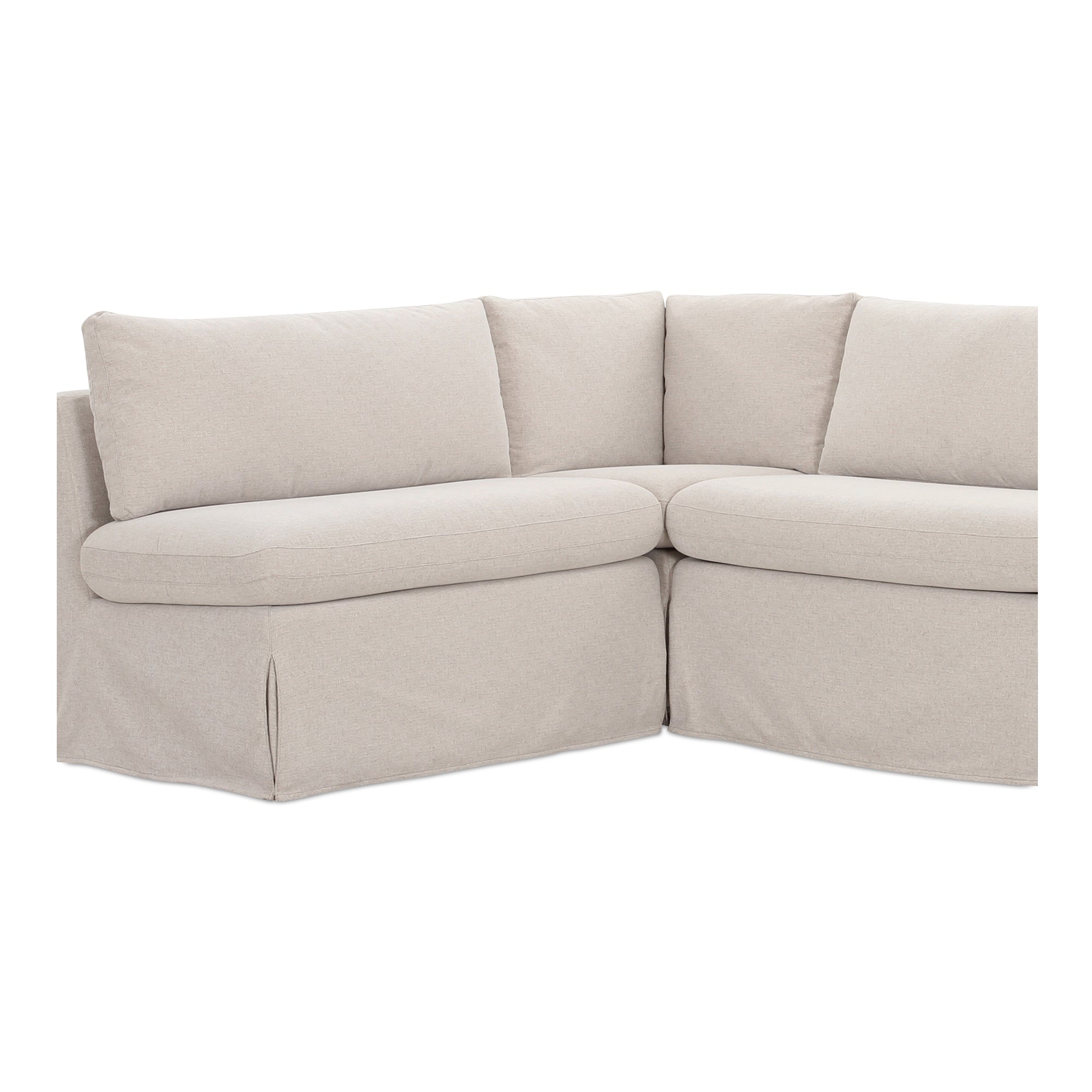 Fable Slipcover Dining Banquette L-Shape 125.5 in.