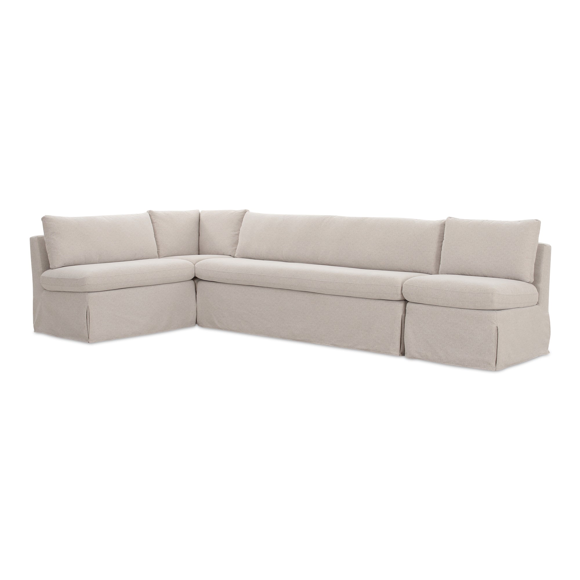 Fable Slipcover Dining Banquette L-Shape 125.5 in.