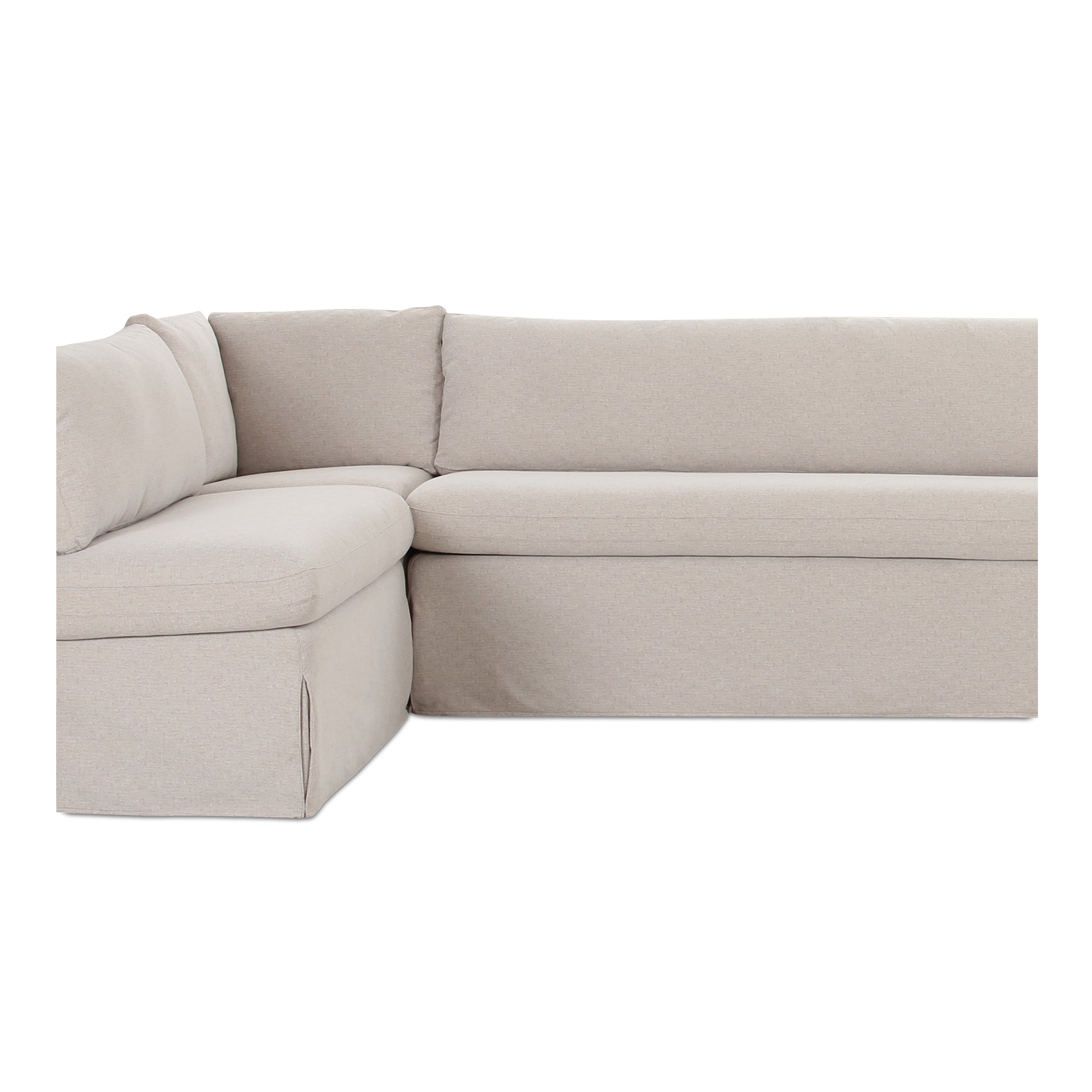 Fable Slipcover Dining Banquette L-Shape 139.5 in.