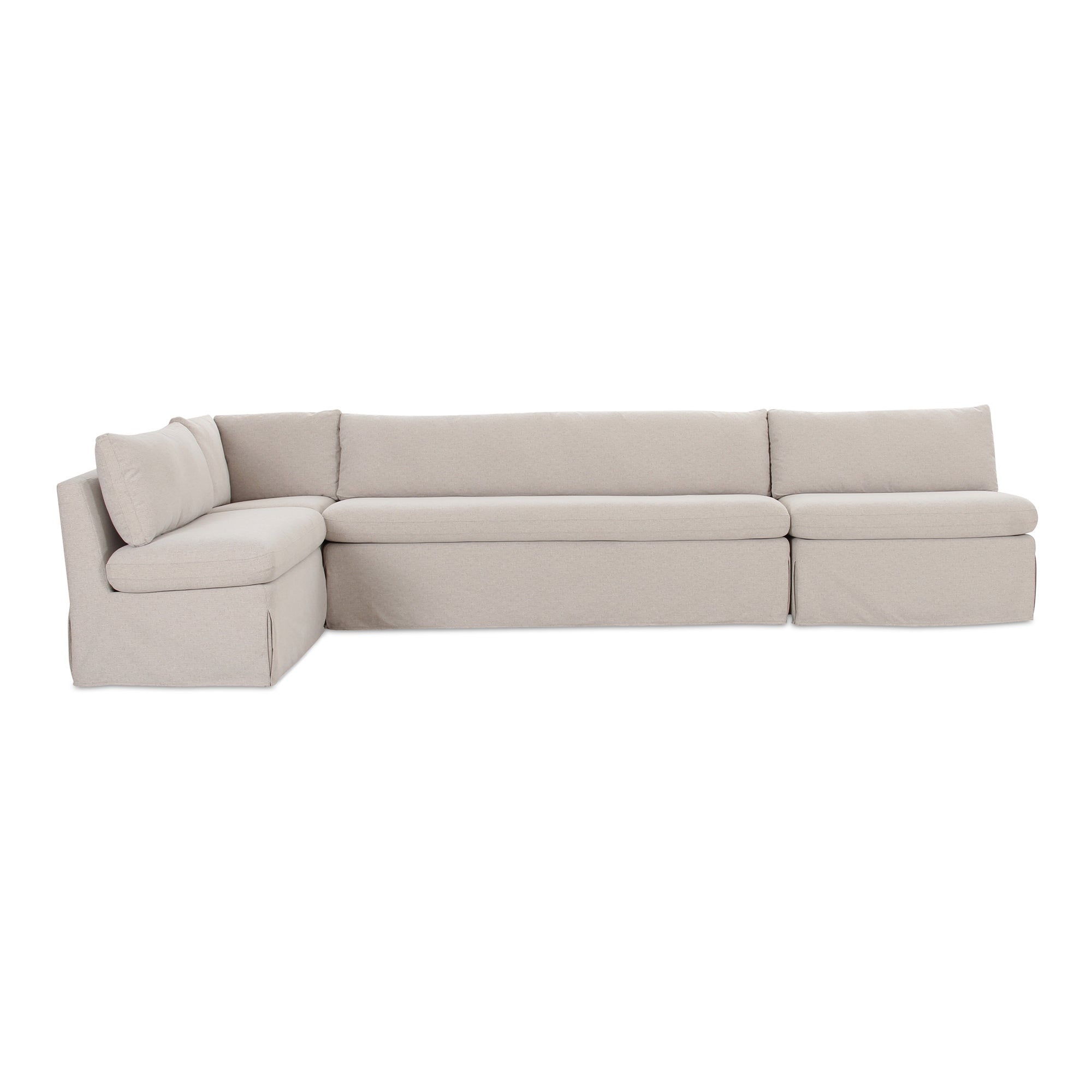 Fable Slipcover Dining Banquette L-Shape 139.5 in.