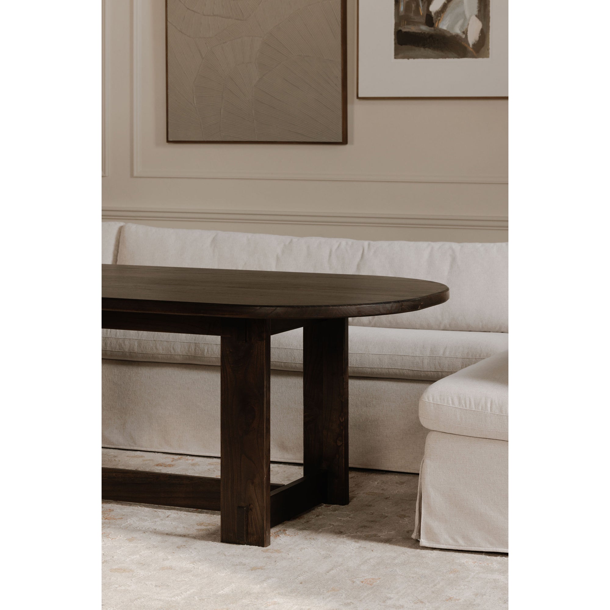 Fable Slipcover Dining Banquette U-Shape 121 in.