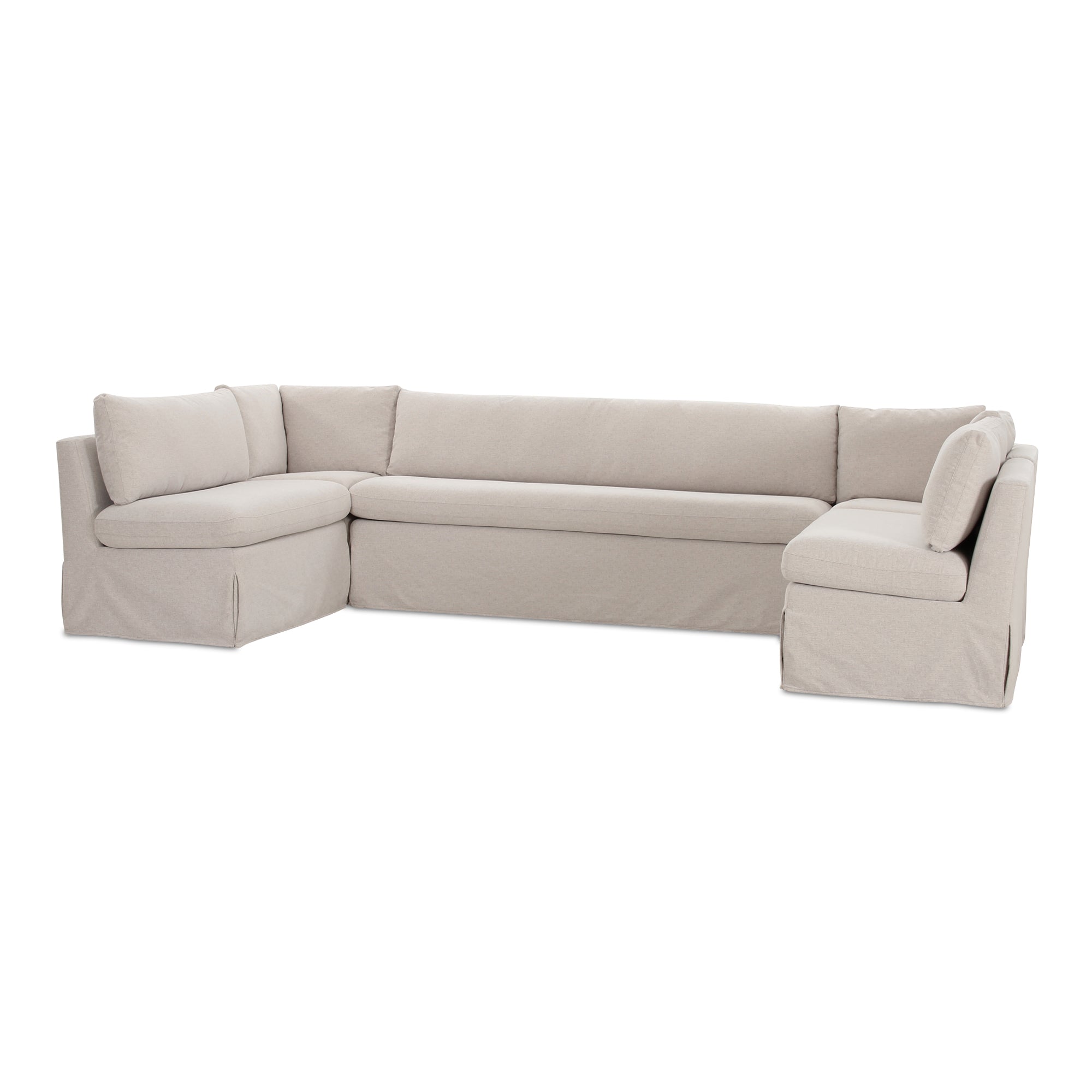 Fable Slipcover Dining Banquette U-Shape 129 in.