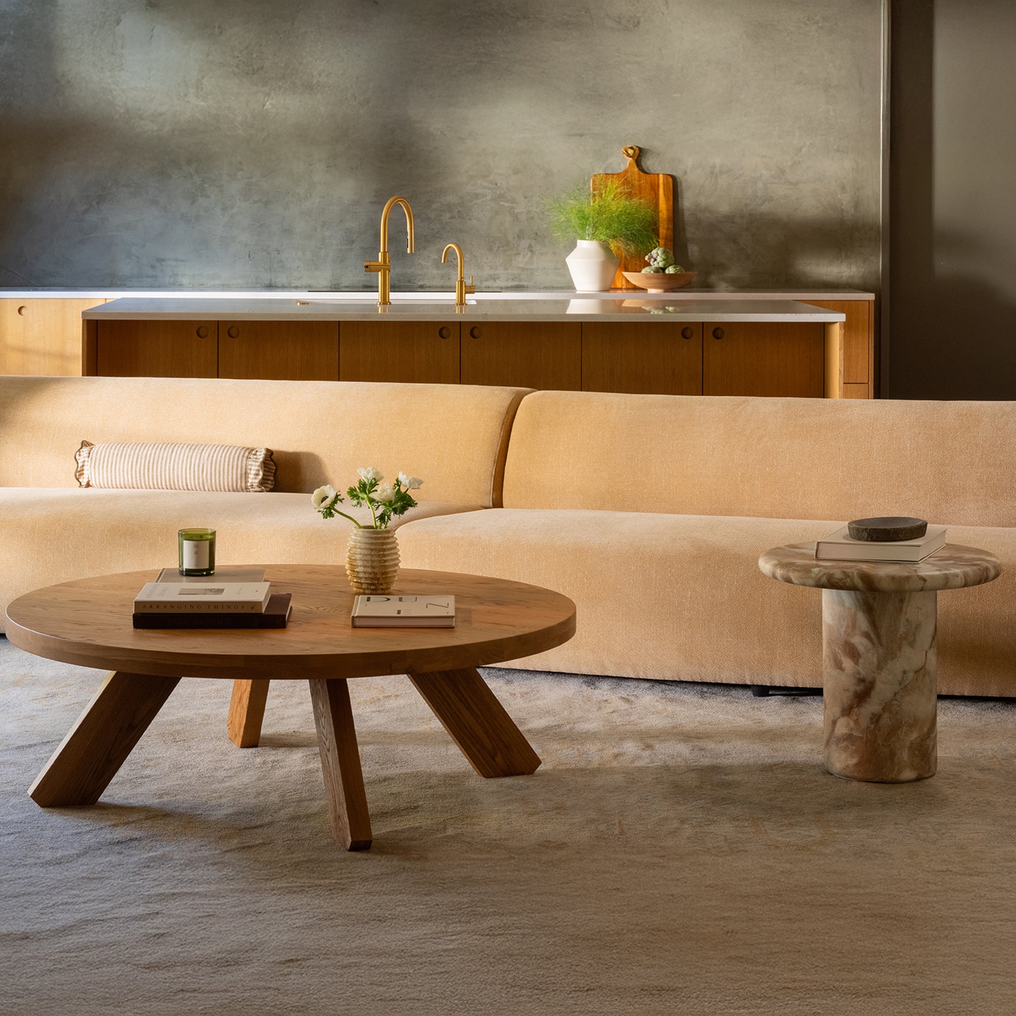 Naomi 3 Piece Concave Modular Sectional