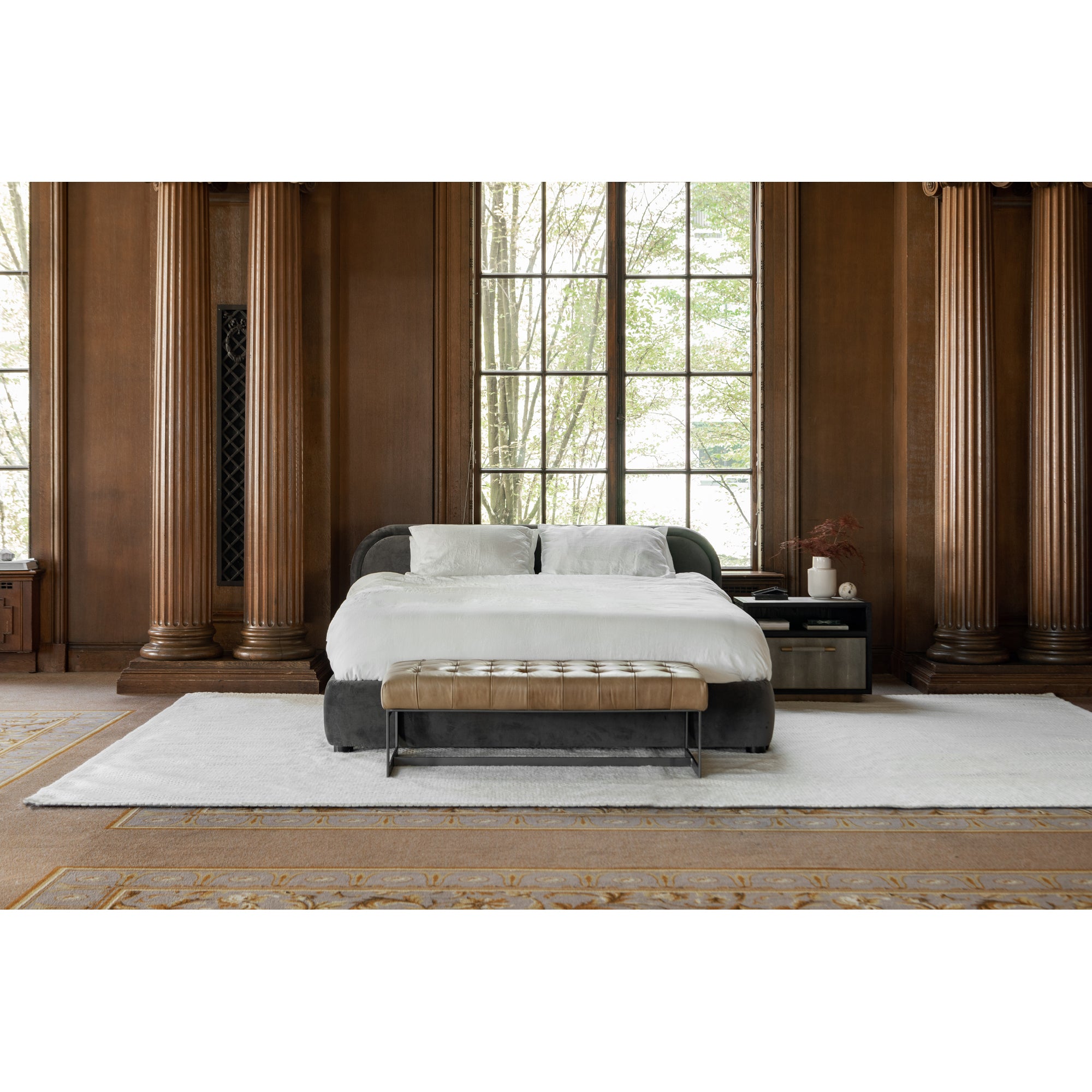 Wyatt Leather Bench