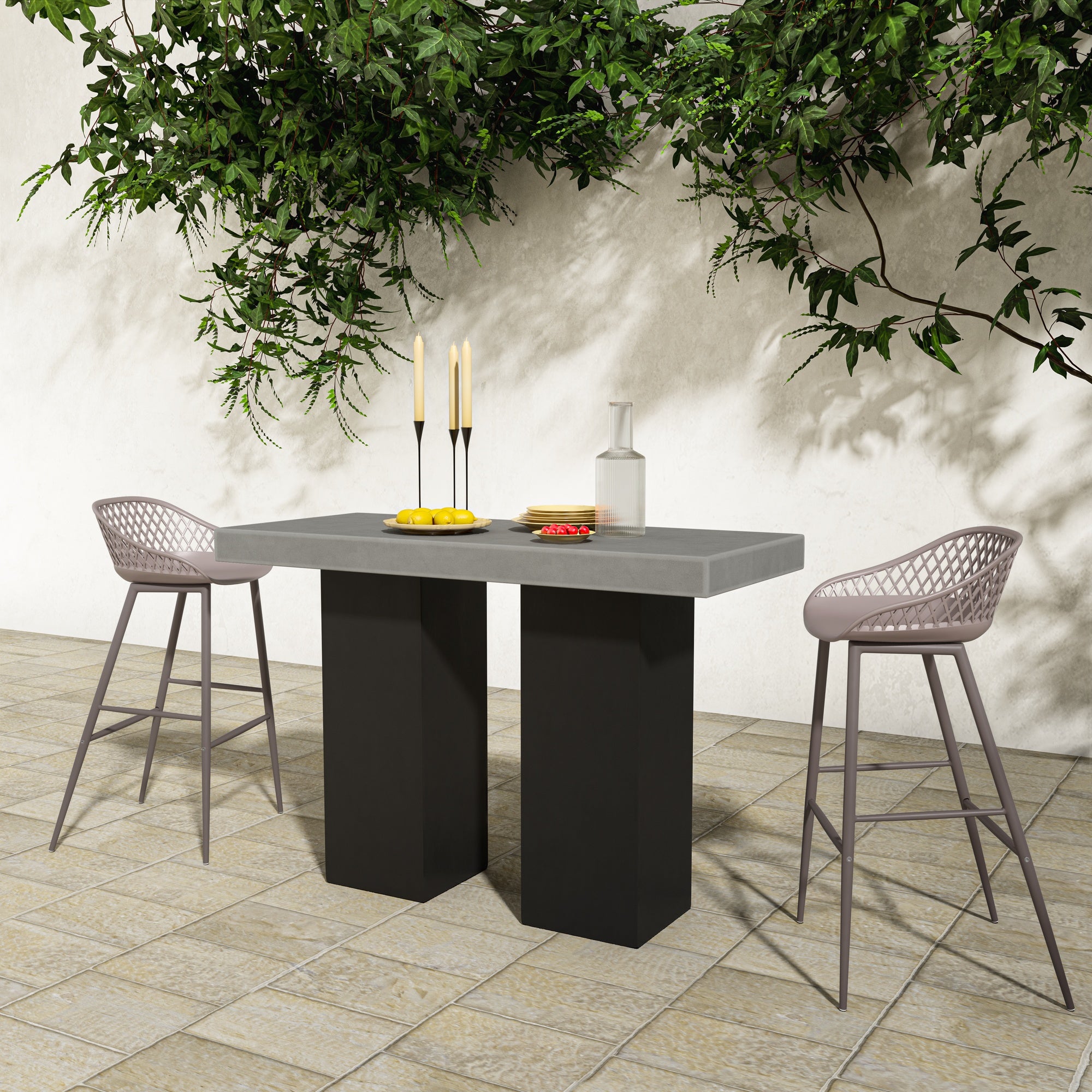 Piazza Outdoor Bar Stool - Set of Two