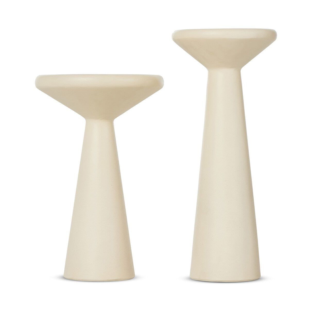 Ravine Concrete Accent Tables, Set Of 2 - Dark Grey