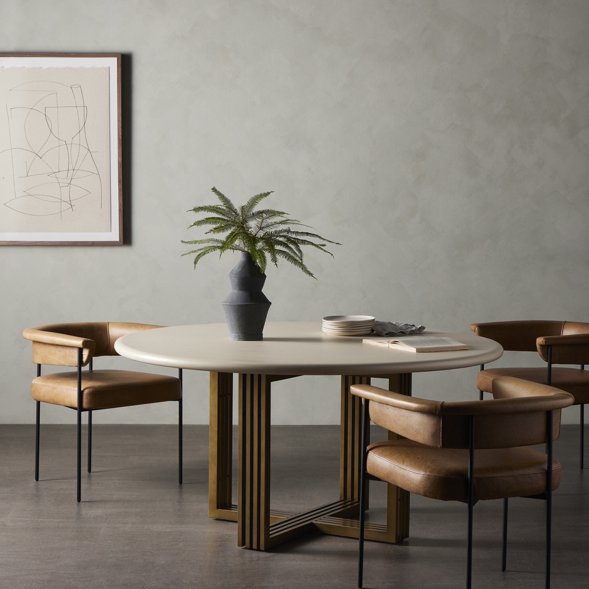 Mia Dining Table - Parchment White