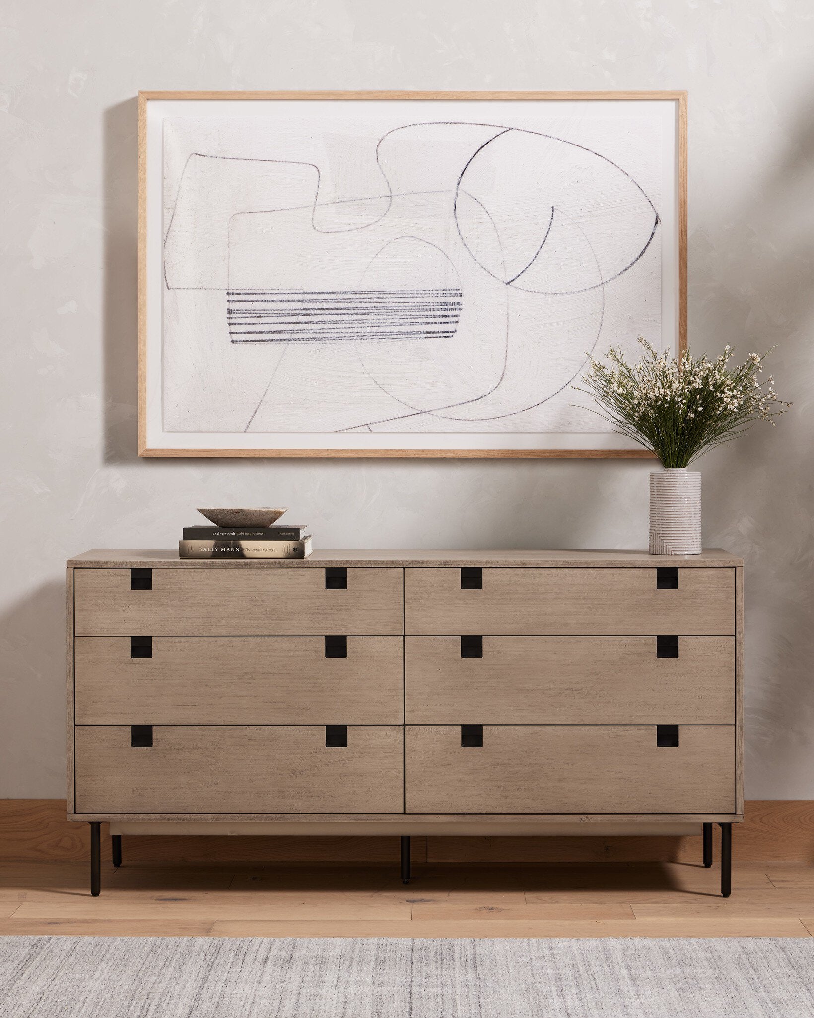 Carly 6 Drawer Dresser - Grey Wash Veneer