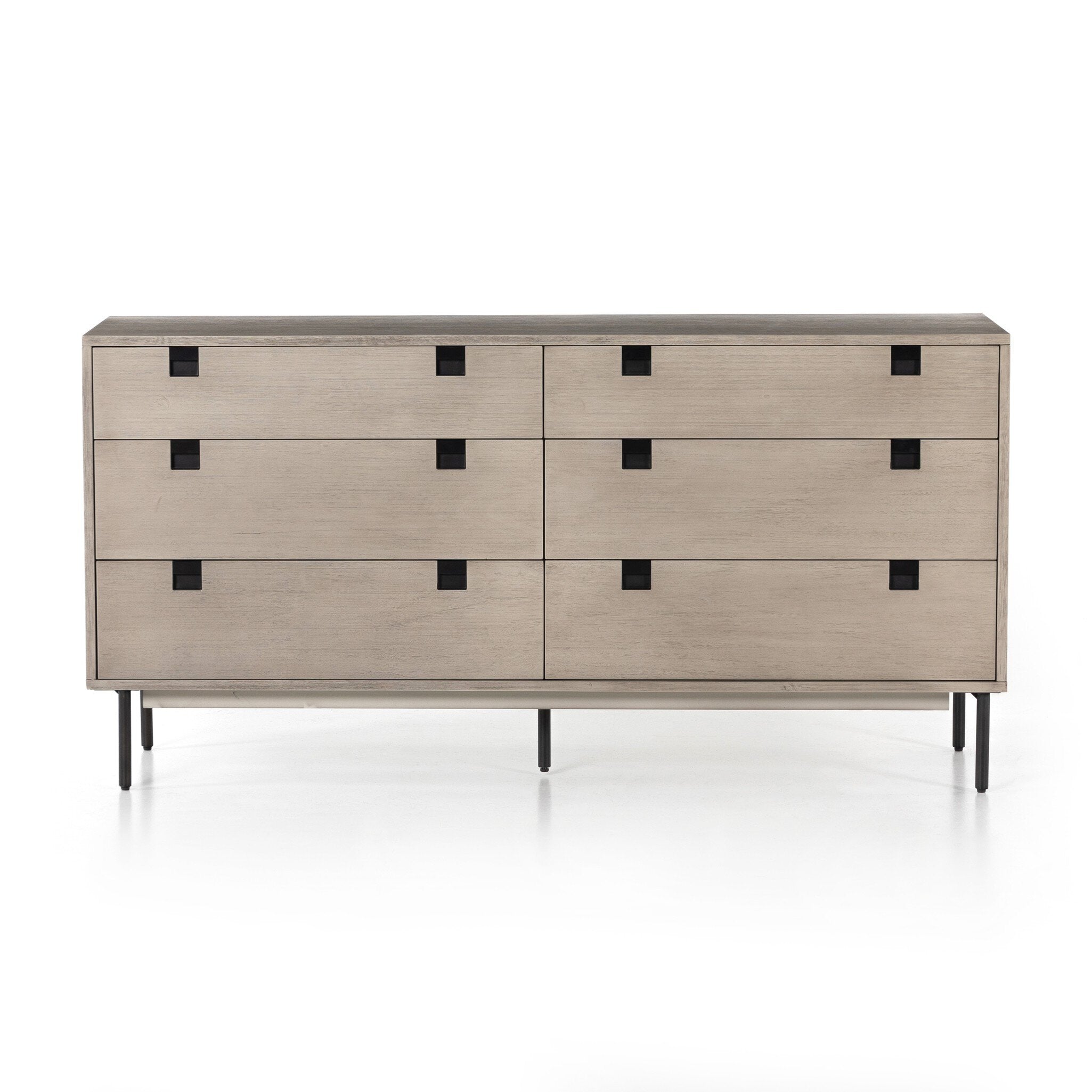 Carly 6 Drawer Dresser - Grey Wash Veneer