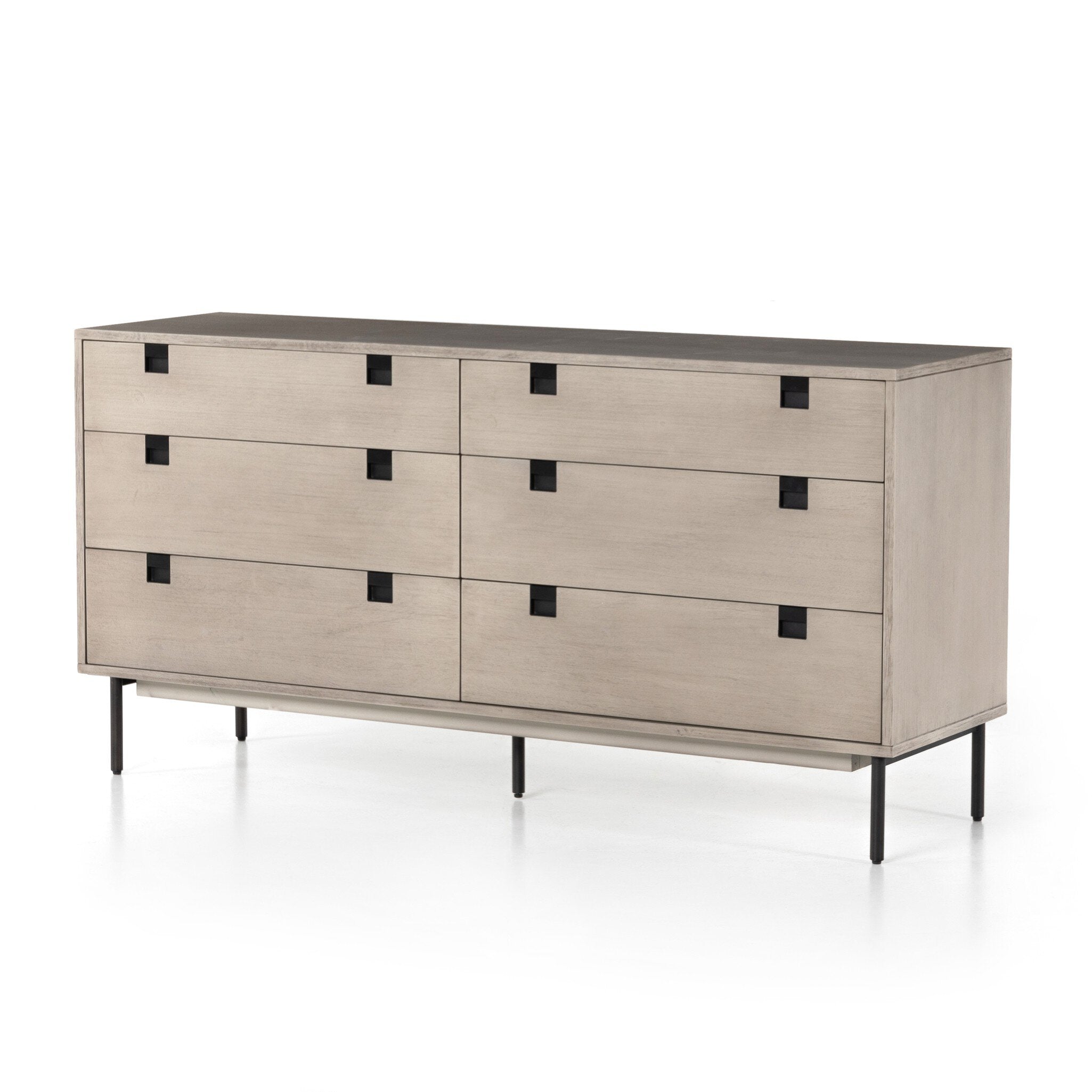 Carly 6 Drawer Dresser - Grey Wash Veneer