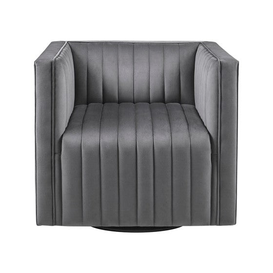 Sikora Channel Tufted Swivel Armchair