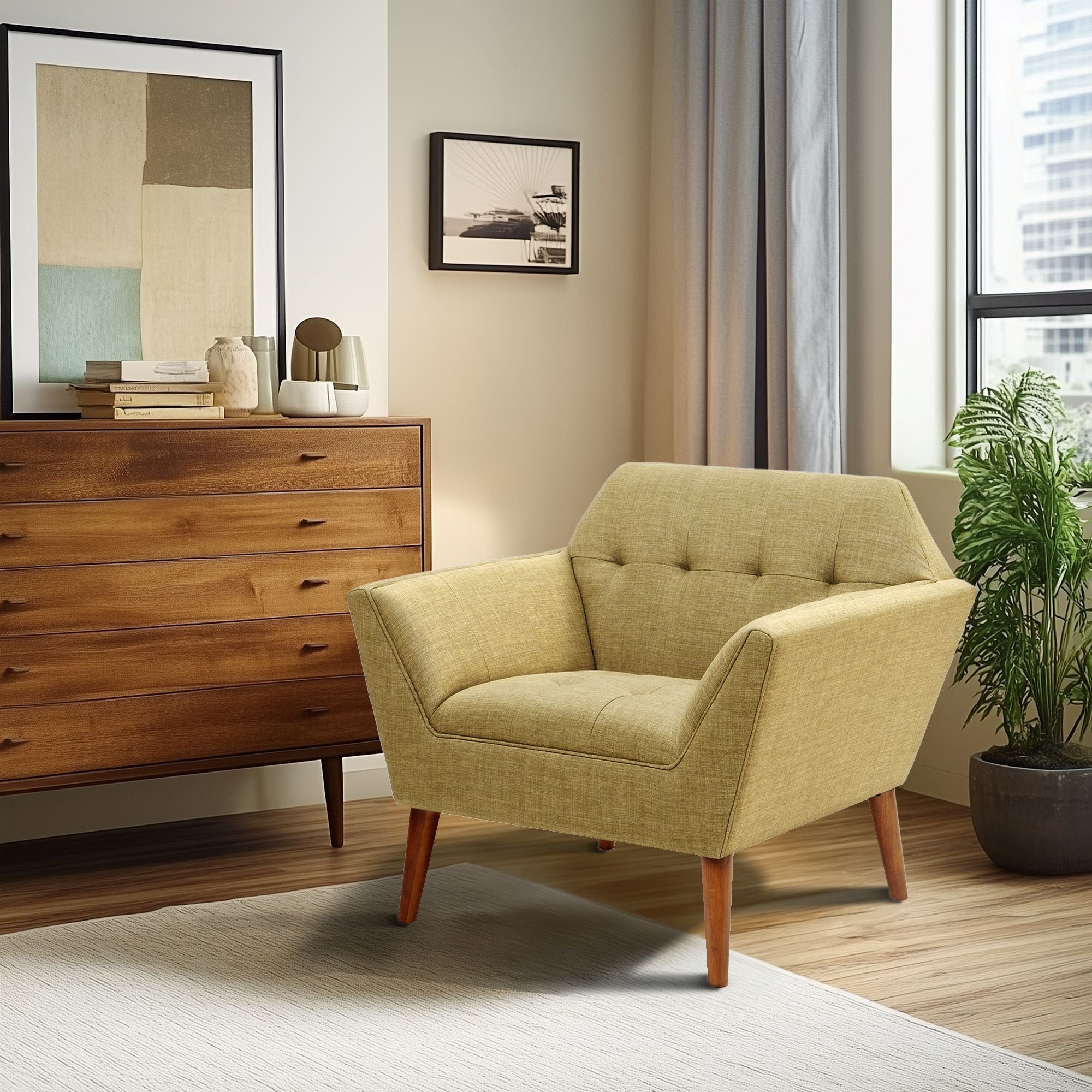 Newport Newport Wide Mid-Century Modern Lounge Chair