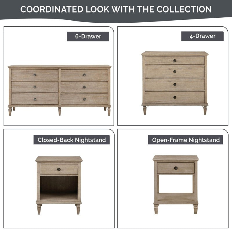 Victoria 6-drawer wood dresser