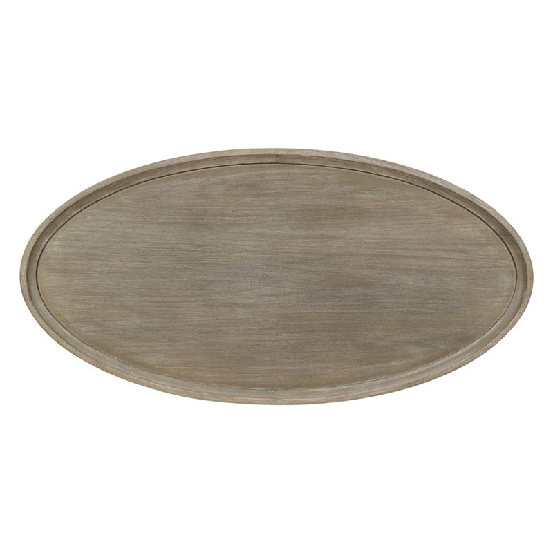 Ayanna Oval Coffee Table with Shelf