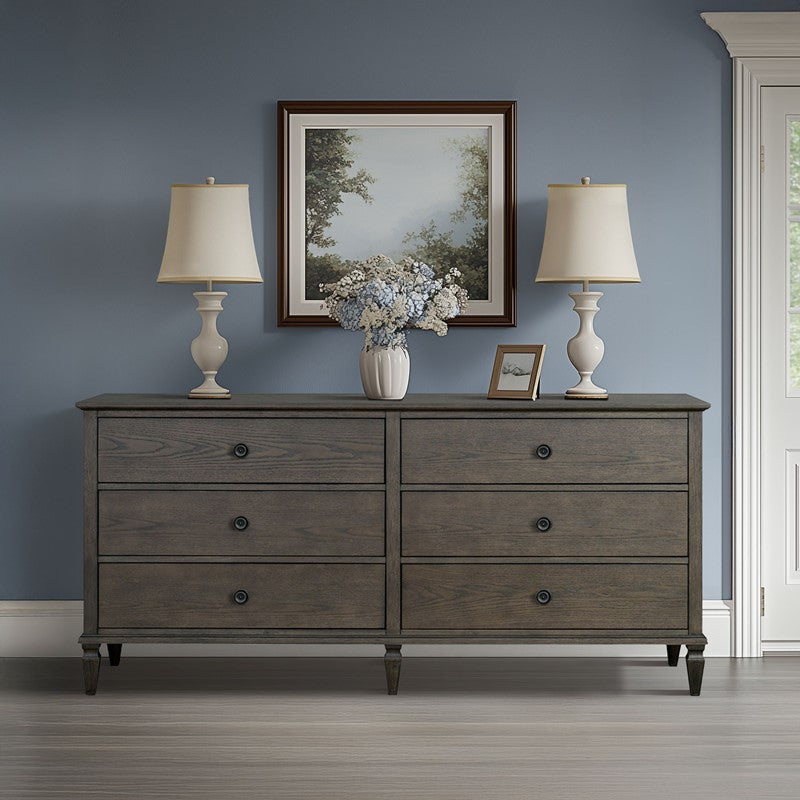 Victoria 6-drawer wood dresser