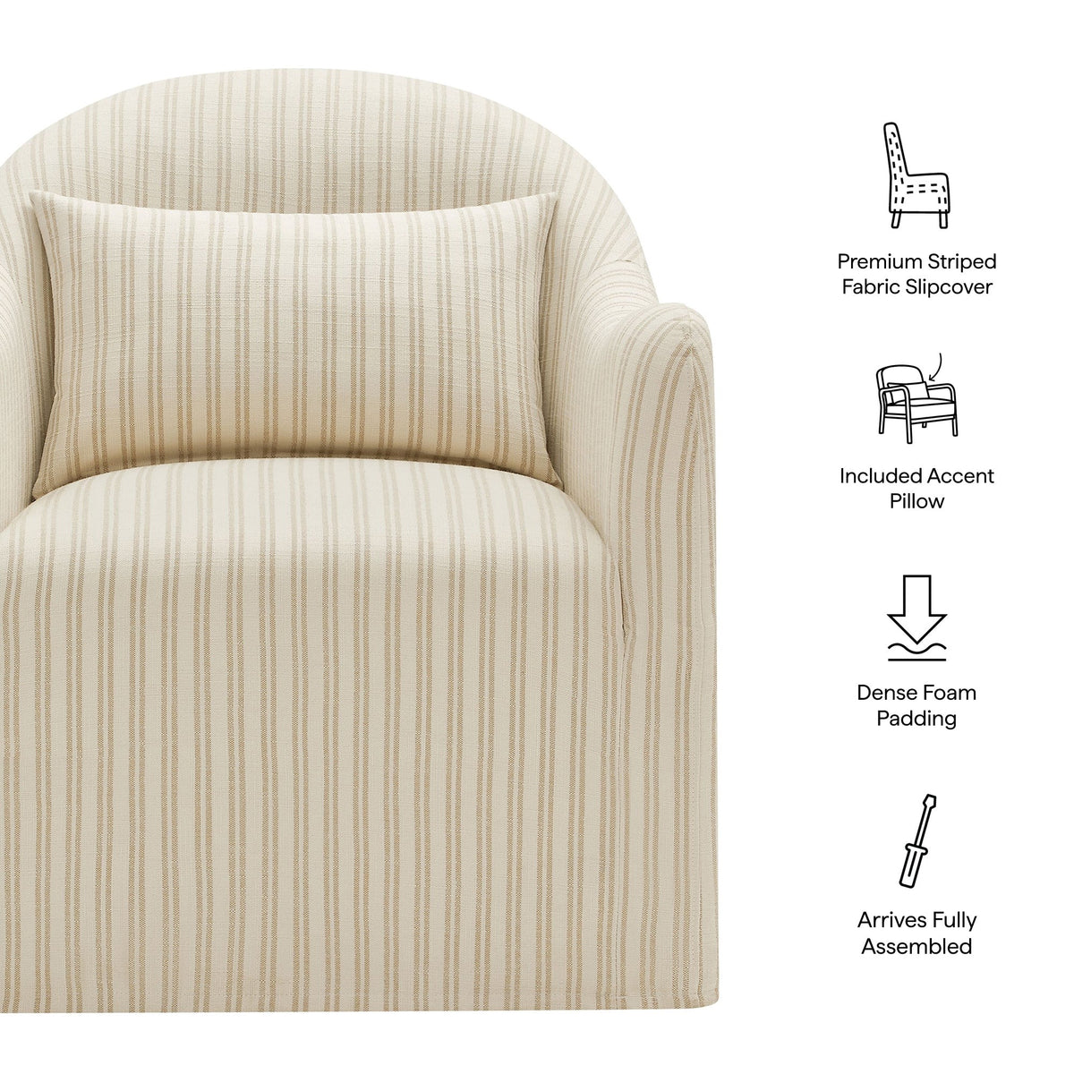 Bardot Striped Accent Chair