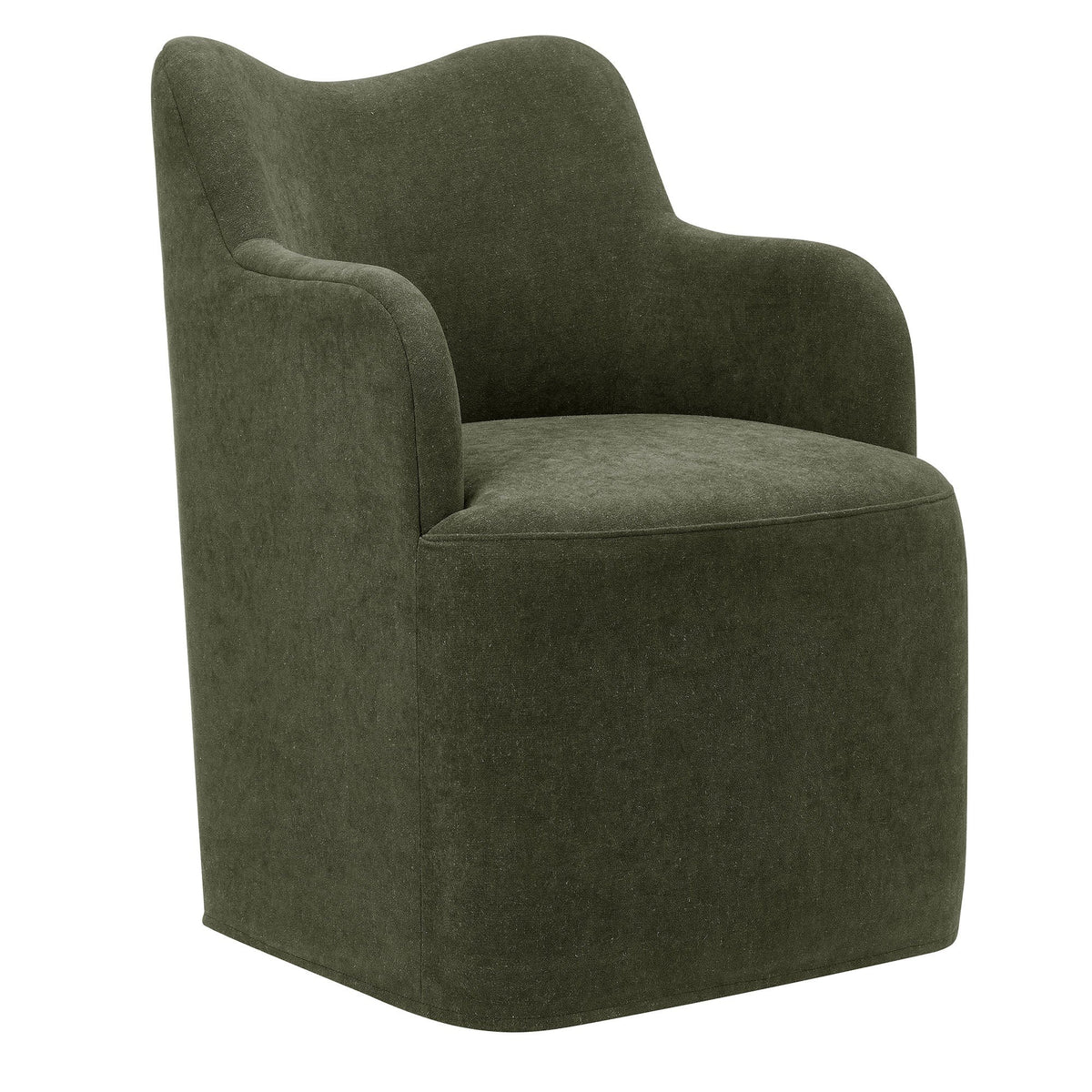 Cordelle Linen Blend Swivel Dining Chair