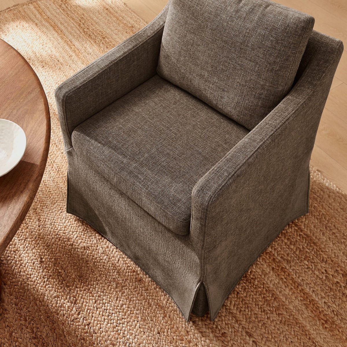 Serene Slipcovered Dining Armchair