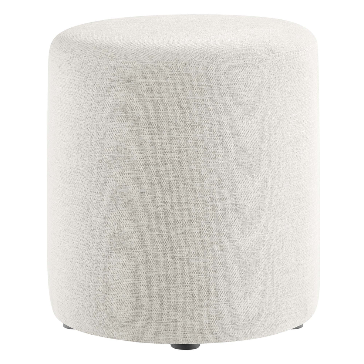 Callum Woven Heathered Fabric Upholstered Ottoman