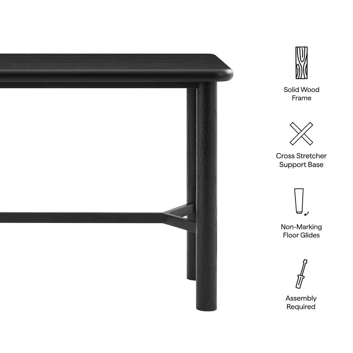 Alvia Oak Wood Bar Table