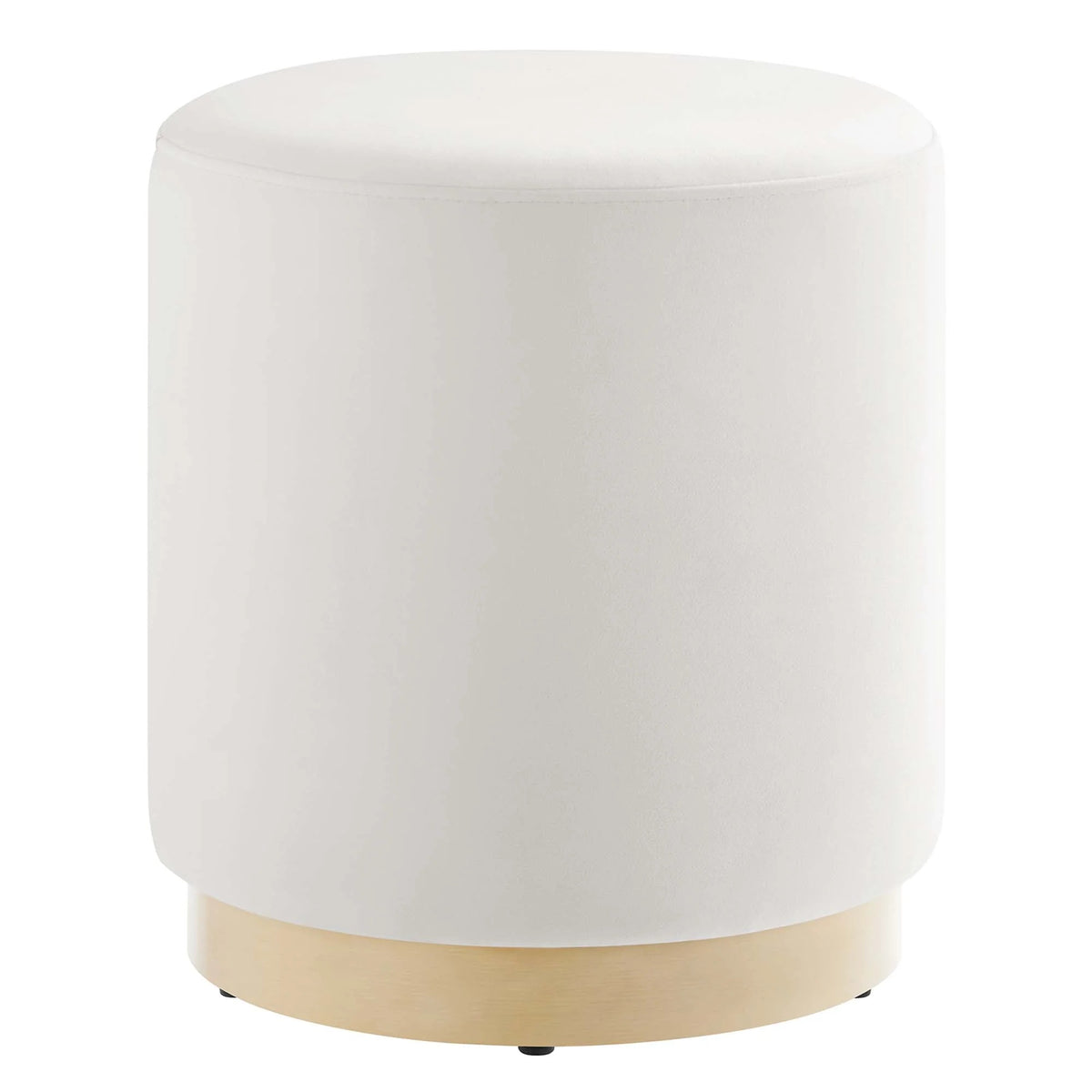 Tilden Round Performance Velvet Upholstered Ottoman