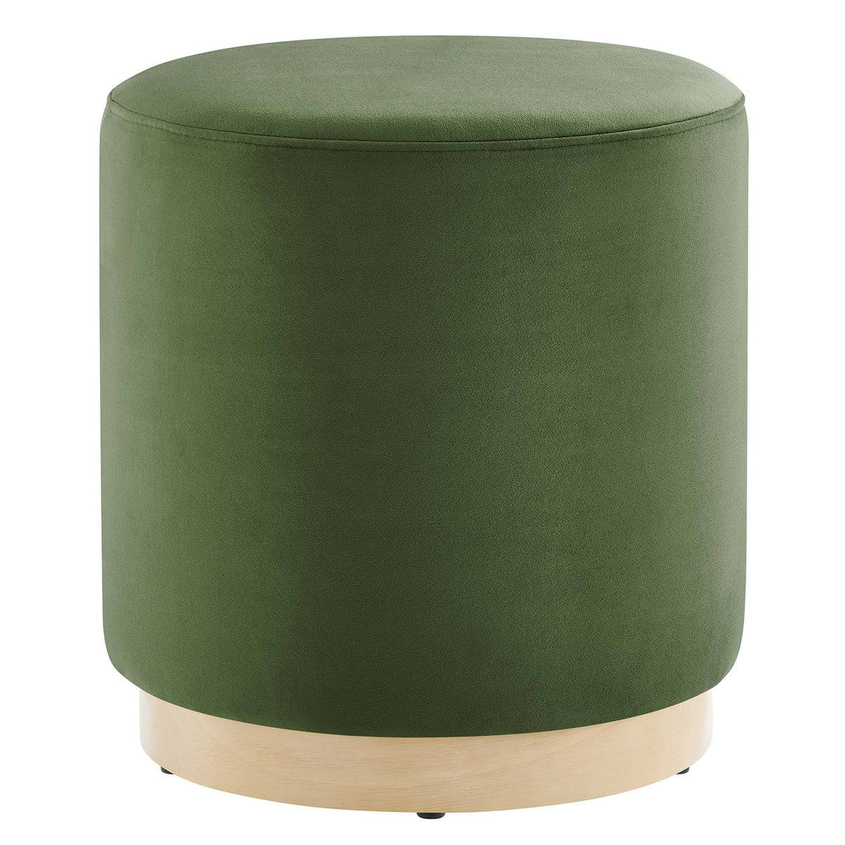 Tilden Round Performance Velvet Upholstered Ottoman