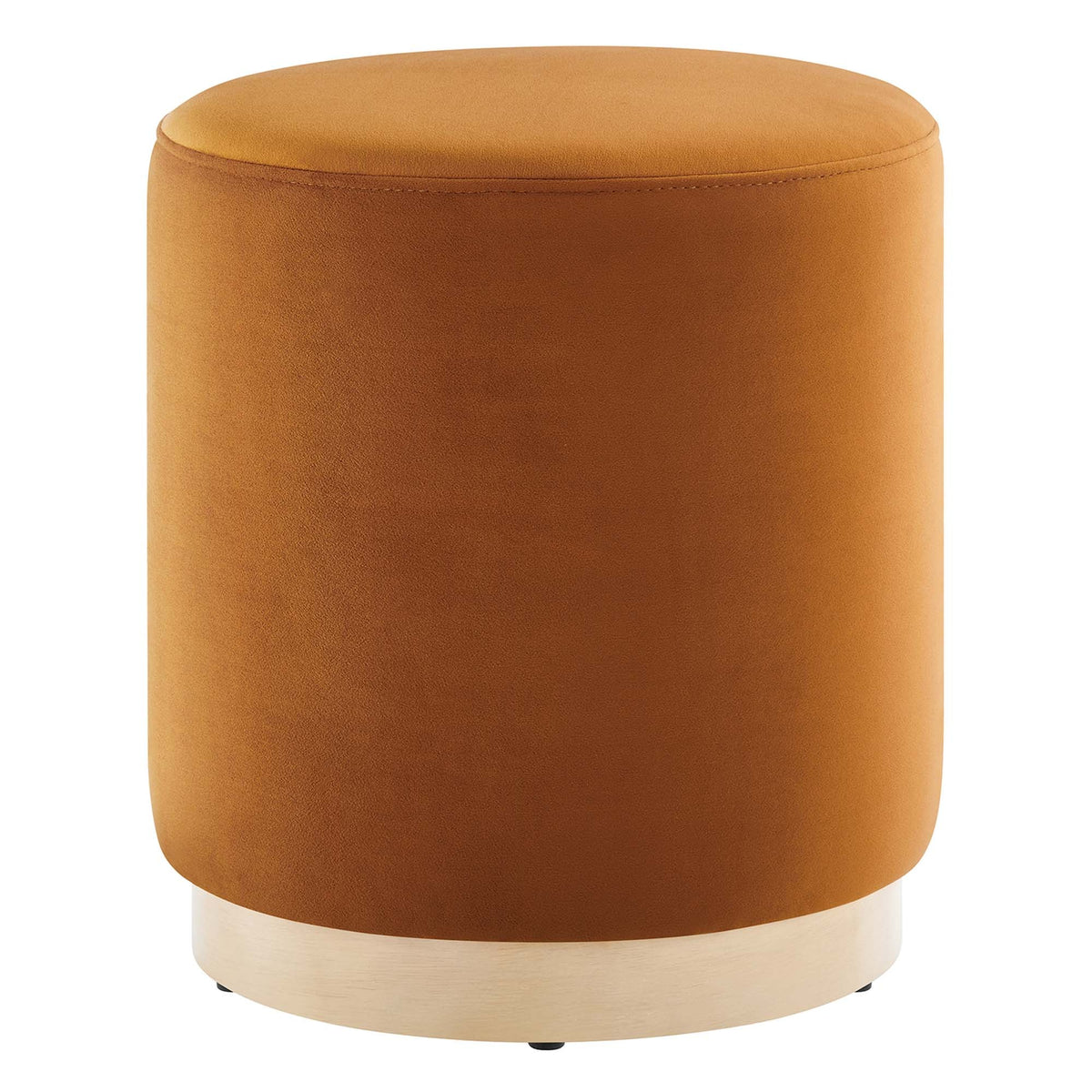 Tilden Round Performance Velvet Upholstered Ottoman