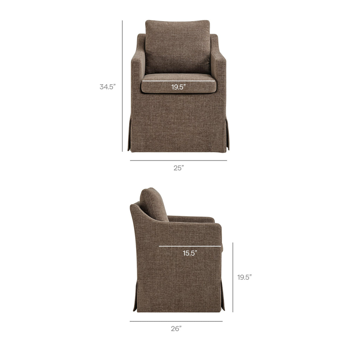 Serene Slipcovered Dining Armchair